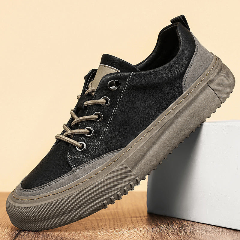 Ferris | Mens Leather Vintage Casual British Round Toe Shoes - 2