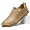 Auberon | Mens Loafers Slip on Leather Casual Driving Shoes Khaki packshot