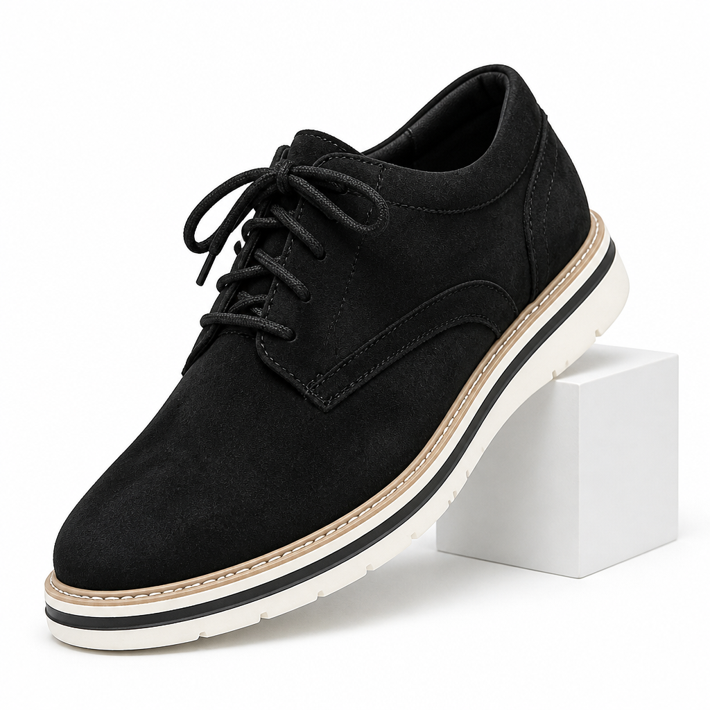 Noor | Womens Brogues Lace Up Flat Leather Shoes Loafers Oxford Black packshot
